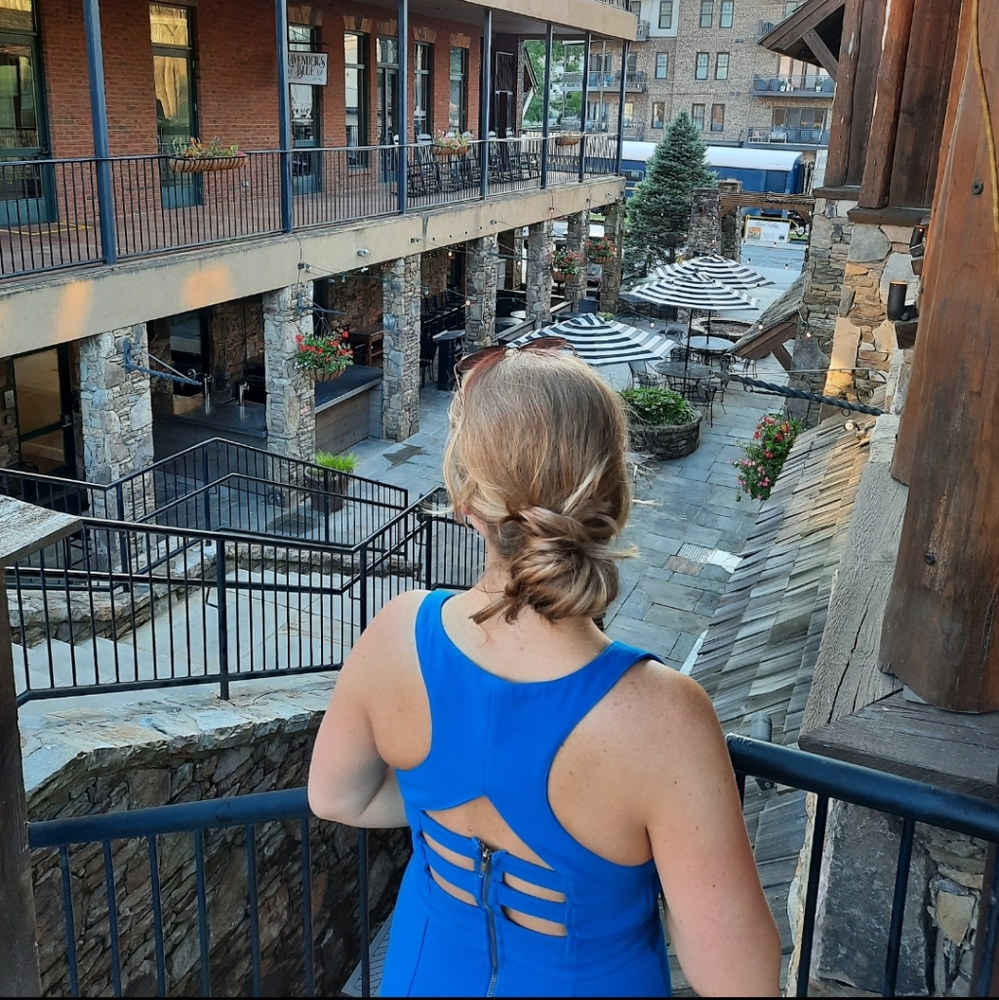 Unique fun blue dress, barely used